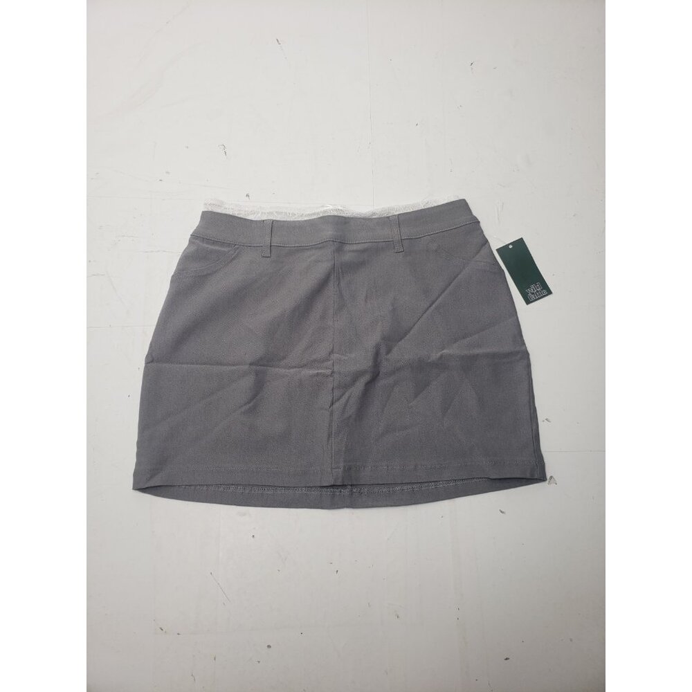 Wild Fable 331056967 Women's Gray Peek-A-Boo Lace Mini Skirt Size S NWT